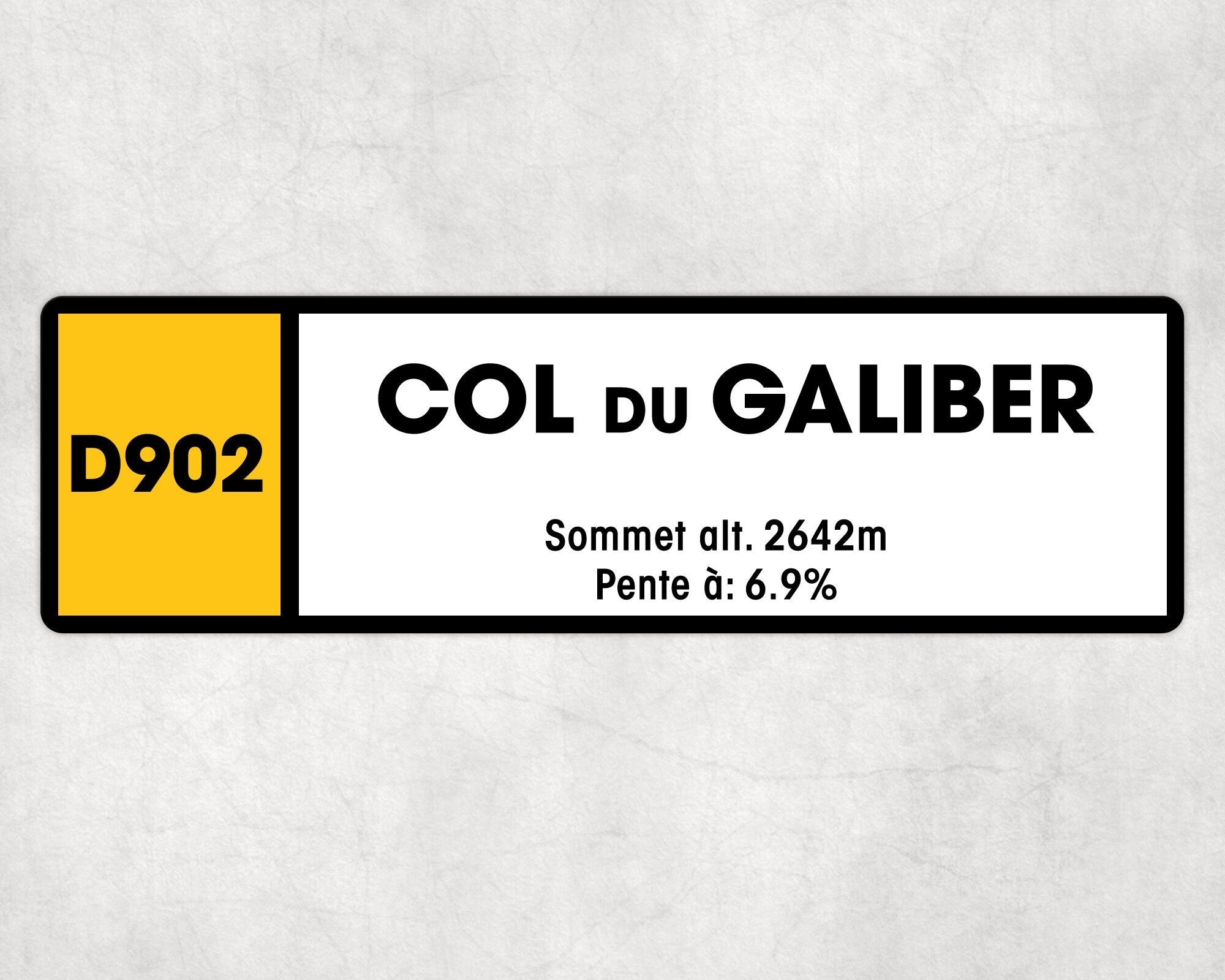 Col Du Galiber D902 - Vintage Style Tour de France Cycling Sign - Gift for Cyclist, cycling sign, metal sign, biking sign,