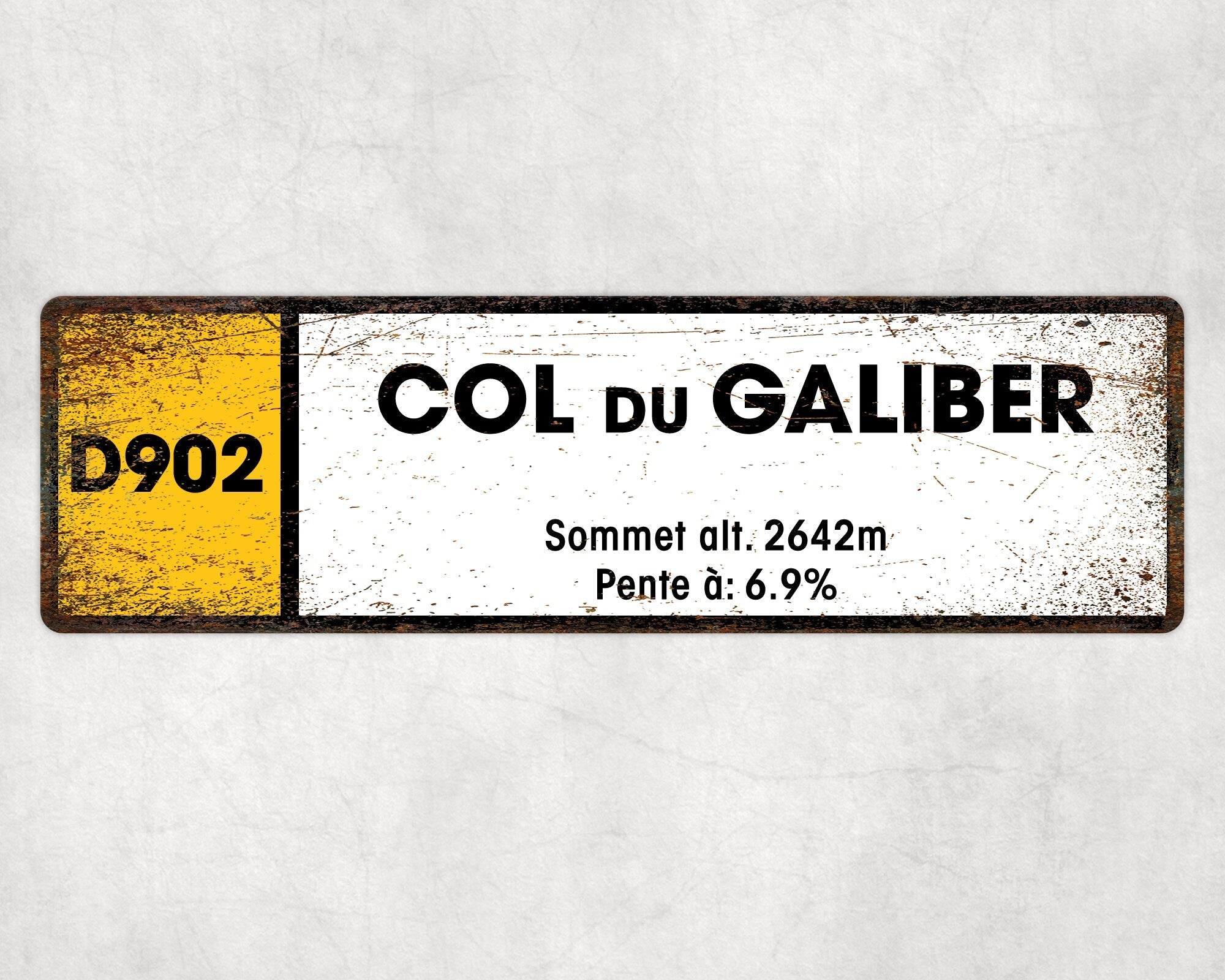 Col Du Galiber D902 - Vintage Style Tour de France Cycling Sign - Gift for Cyclist, cycling sign, metal sign, biking sign,