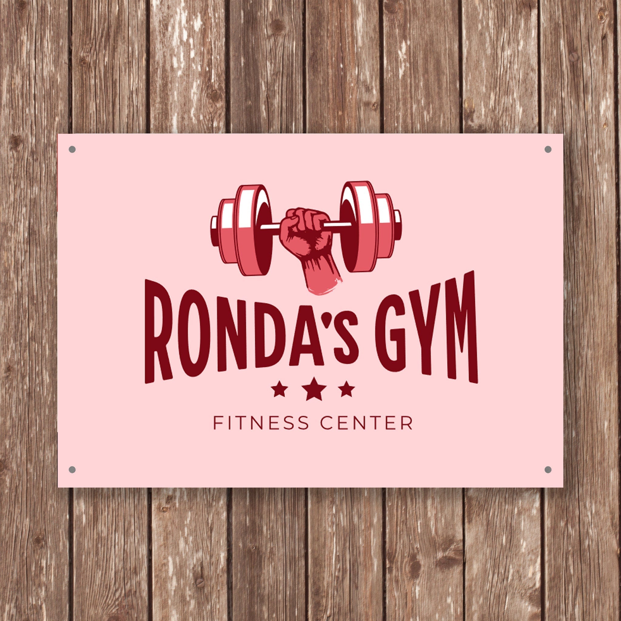 Custom Gym Sign, Gym Room Sign, Wife's Gym, Groom Gift, Personal Trainer, Personalized Gym Gift, Gym Decor, Weight Room Gift, Weight Lift