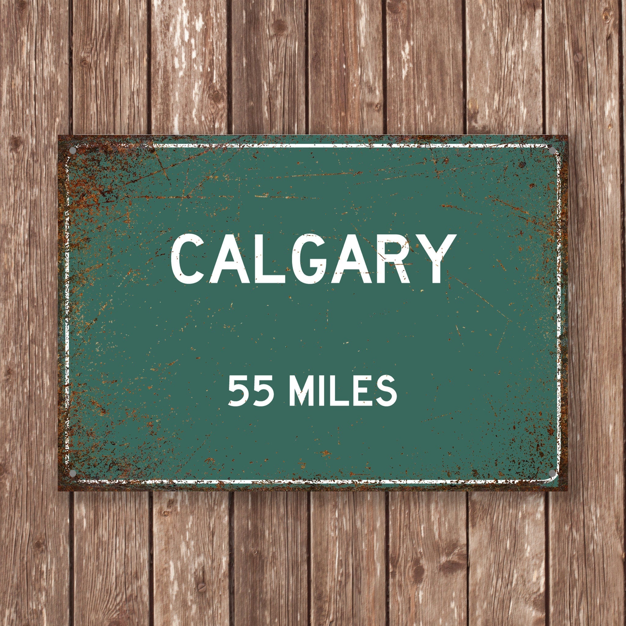 PERSONALIZED CALGARY Sign, Calgary City Distance Sign, City of Calgary Gift, Calgory Gifts, Calgory Souvenir, Calgory Signs