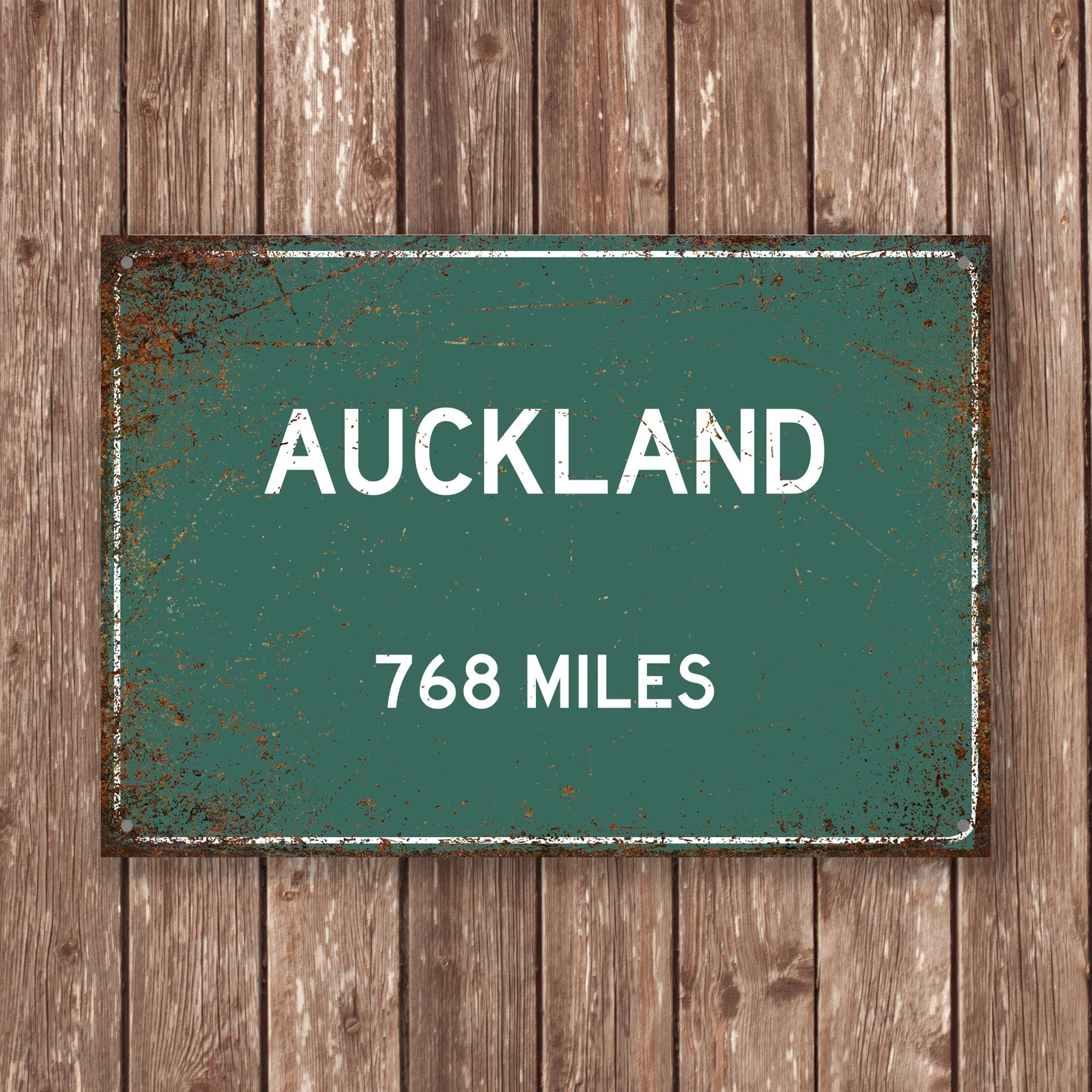 PERSONALIZED AUCKLAND Sign, Auckland City Distance Sign, City of Auckland Gift, Auckland Gifts, Auckland Souvenir, Auckland Signs