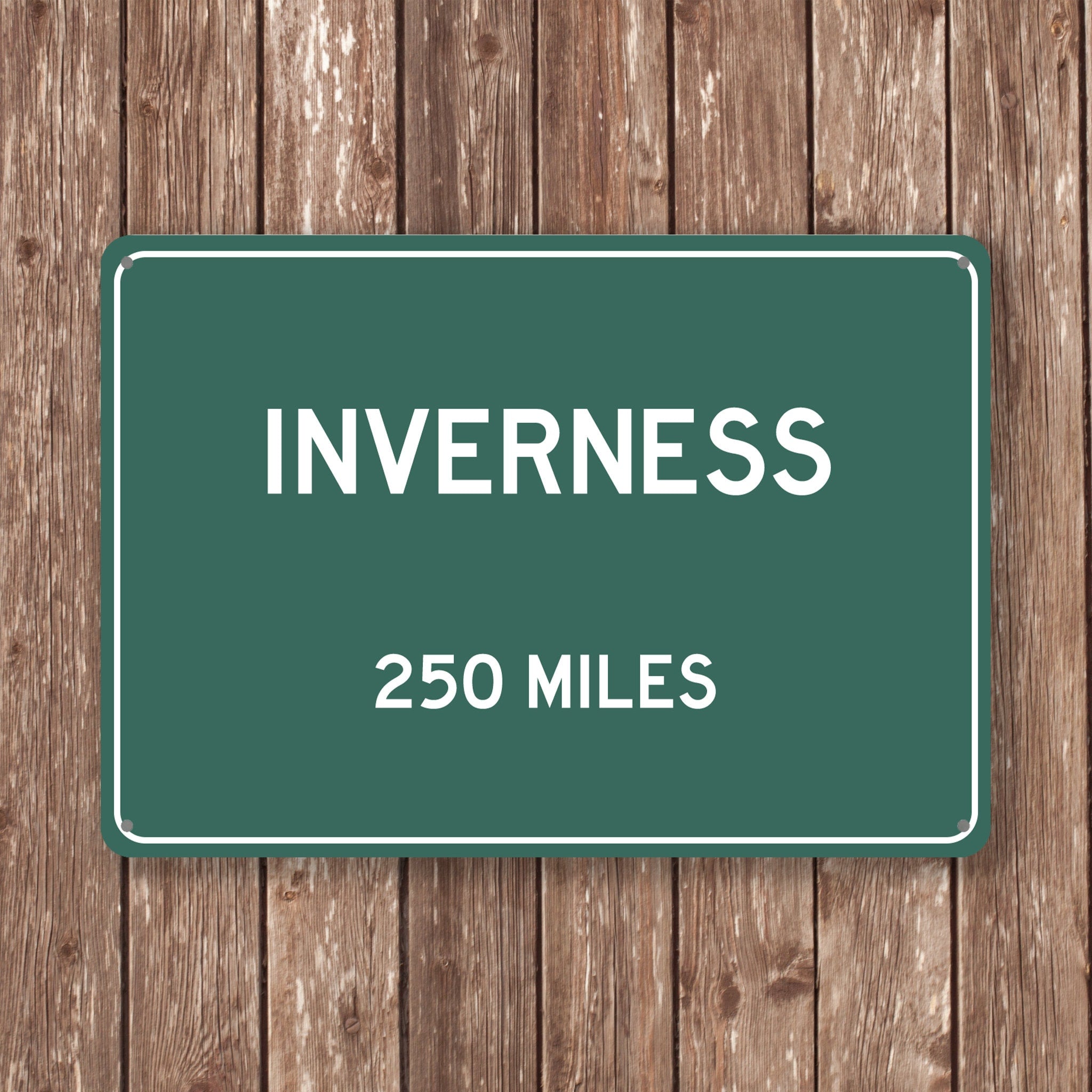 PERSONALIZED INVERNESS Sign, Inverness City Distance Sign, City of Inverness Gift, Inverness Gifts, Inverness Souvenir, Inverness Sign