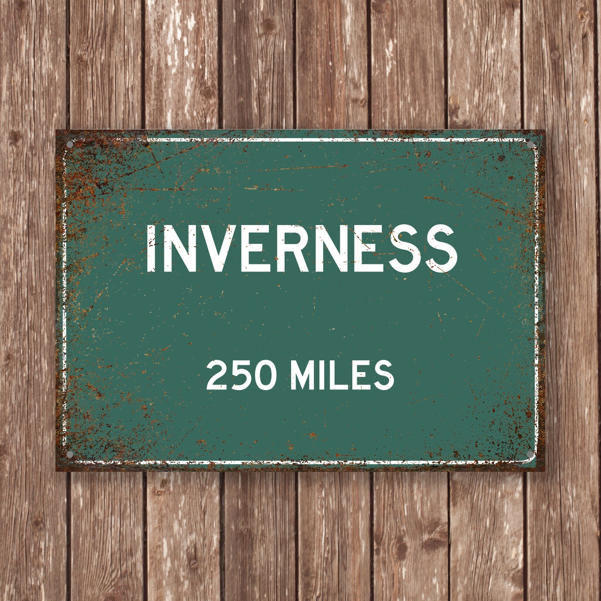 PERSONALIZED INVERNESS Sign, Inverness City Distance Sign, City of Inverness Gift, Inverness Gifts, Inverness Souvenir, Inverness Sign