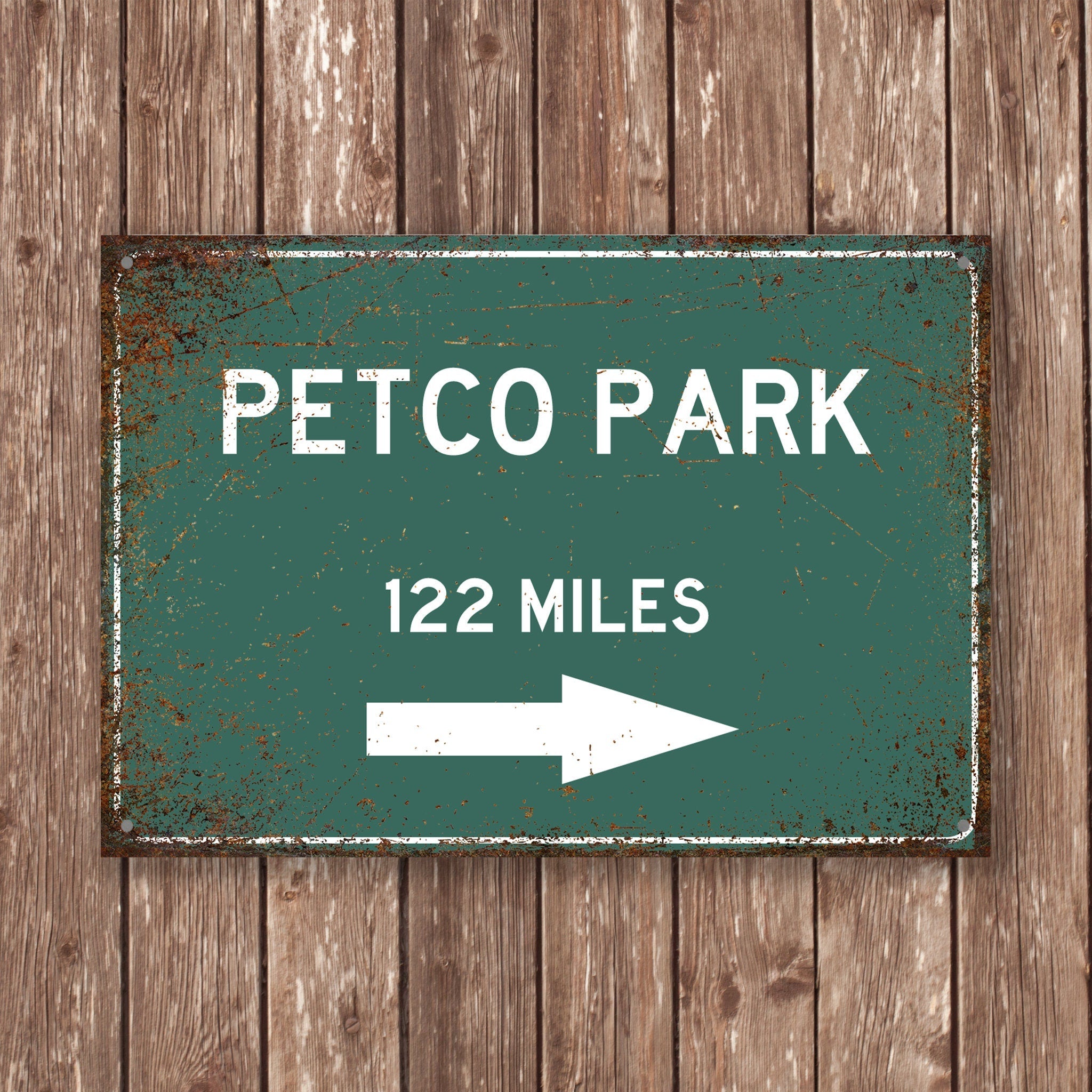 PERSONALIZED PETCO PARK Distance Sign, Petco Park Stadium, Petco Park Stadium Miles, San Diego Sign, San Diego gift, San Diego Souvenir