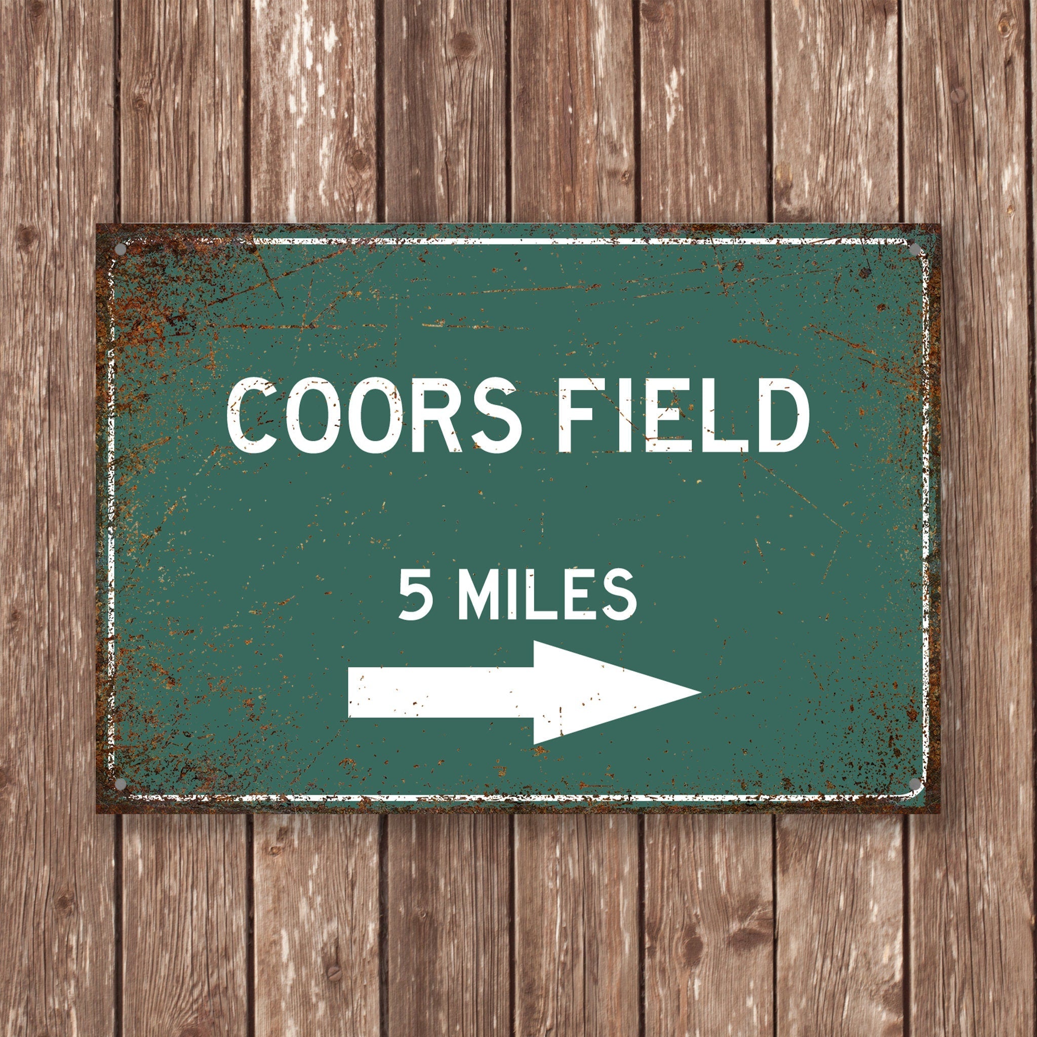 PERSONALIZED COORS FIELD Distance Sign, Coors Field Stadium, Coors Field Miles, Denver Sign, Denver gift, Denver Souvenir