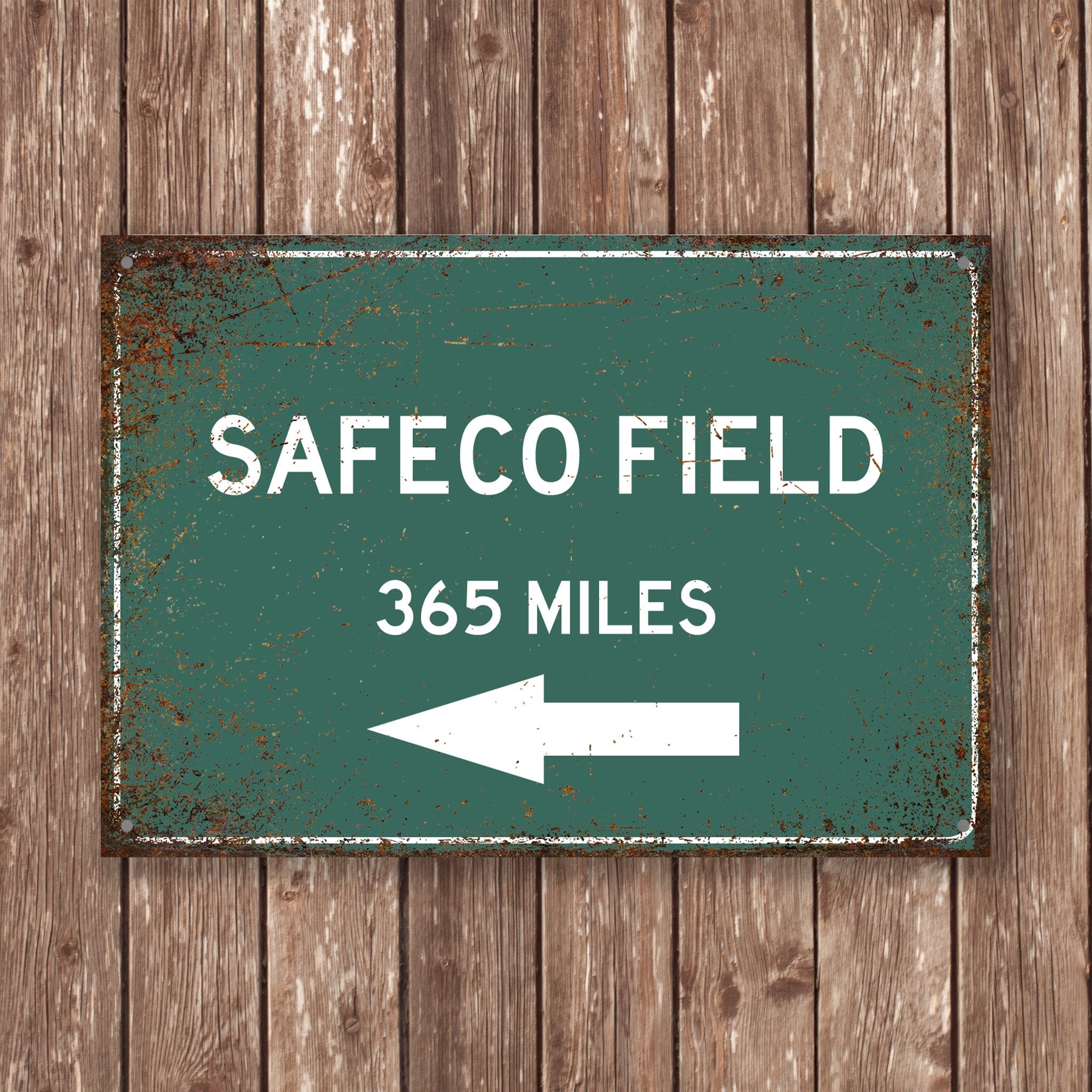 PERSONALIZED SAFECO FIELD Distance Sign, Safeco Field Sign, Safeco Field Miles, Seattle Sign, Seattle gift, Seattle Souvenir