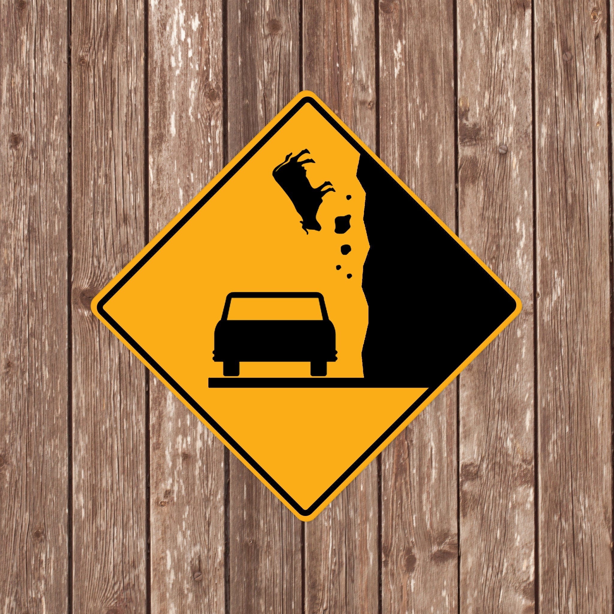 FALLING COWS SIGN - Falling Cow Crossing Signs, Cows, Warning Cow Falling Crossing, Cow Signs, Cow Decor, Cow Xing, Yellow Sign,