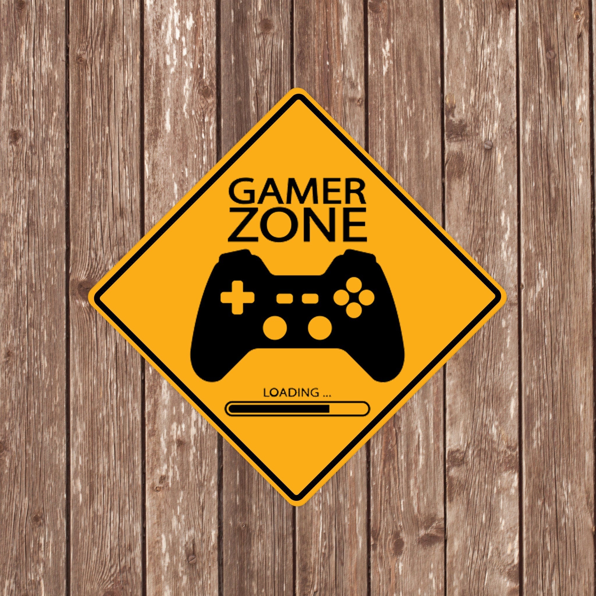 GAMER ZONE SIGN - Gamer Zone Crossing Signs, Gamer Zone, Gamer Zone Crossing, Gamer Zone Signs, Gaming Decor, Gamer Zone Xing