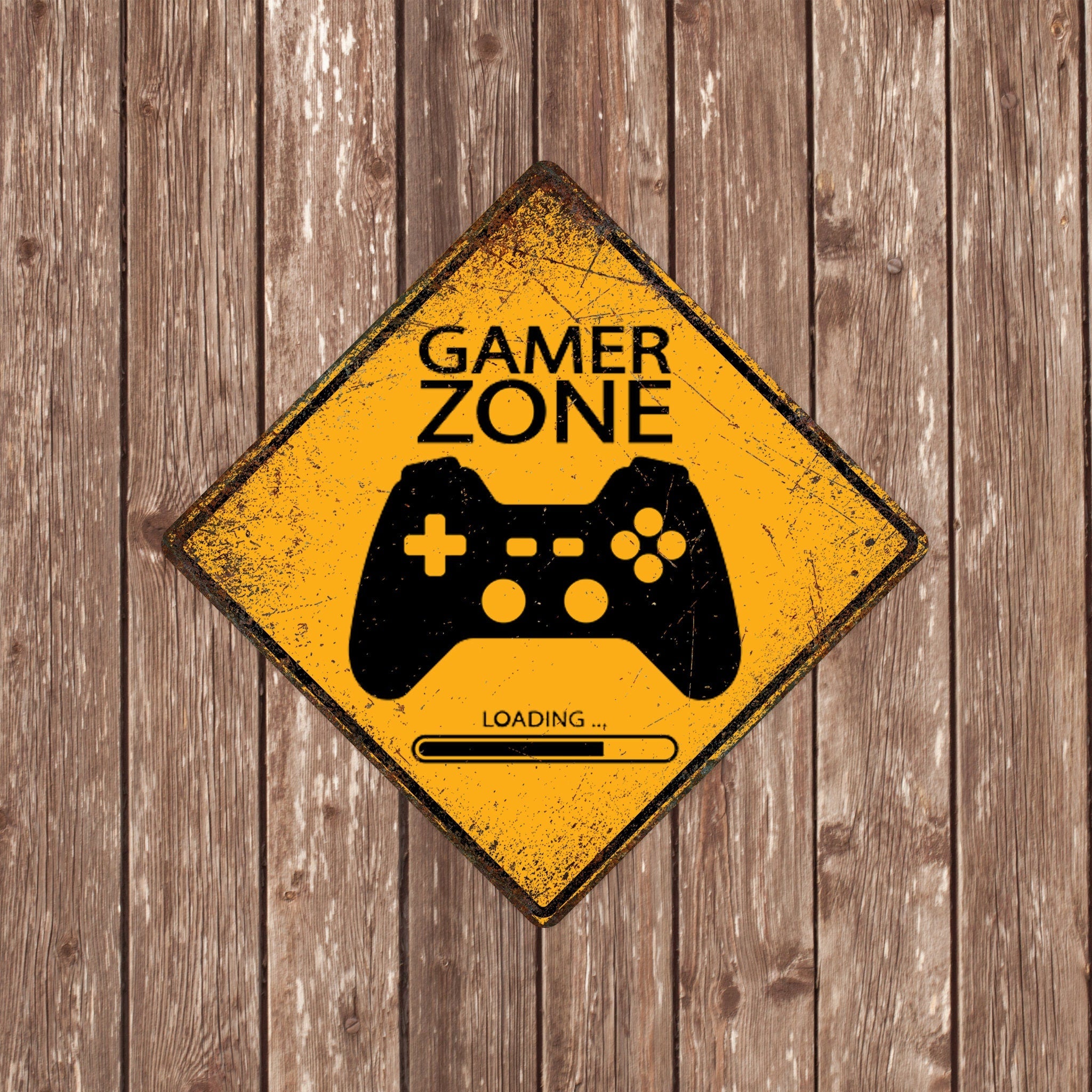 GAMER ZONE SIGN - Gamer Zone Crossing Signs, Gamer Zone, Gamer Zone Crossing, Gamer Zone Signs, Gaming Decor, Gamer Zone Xing