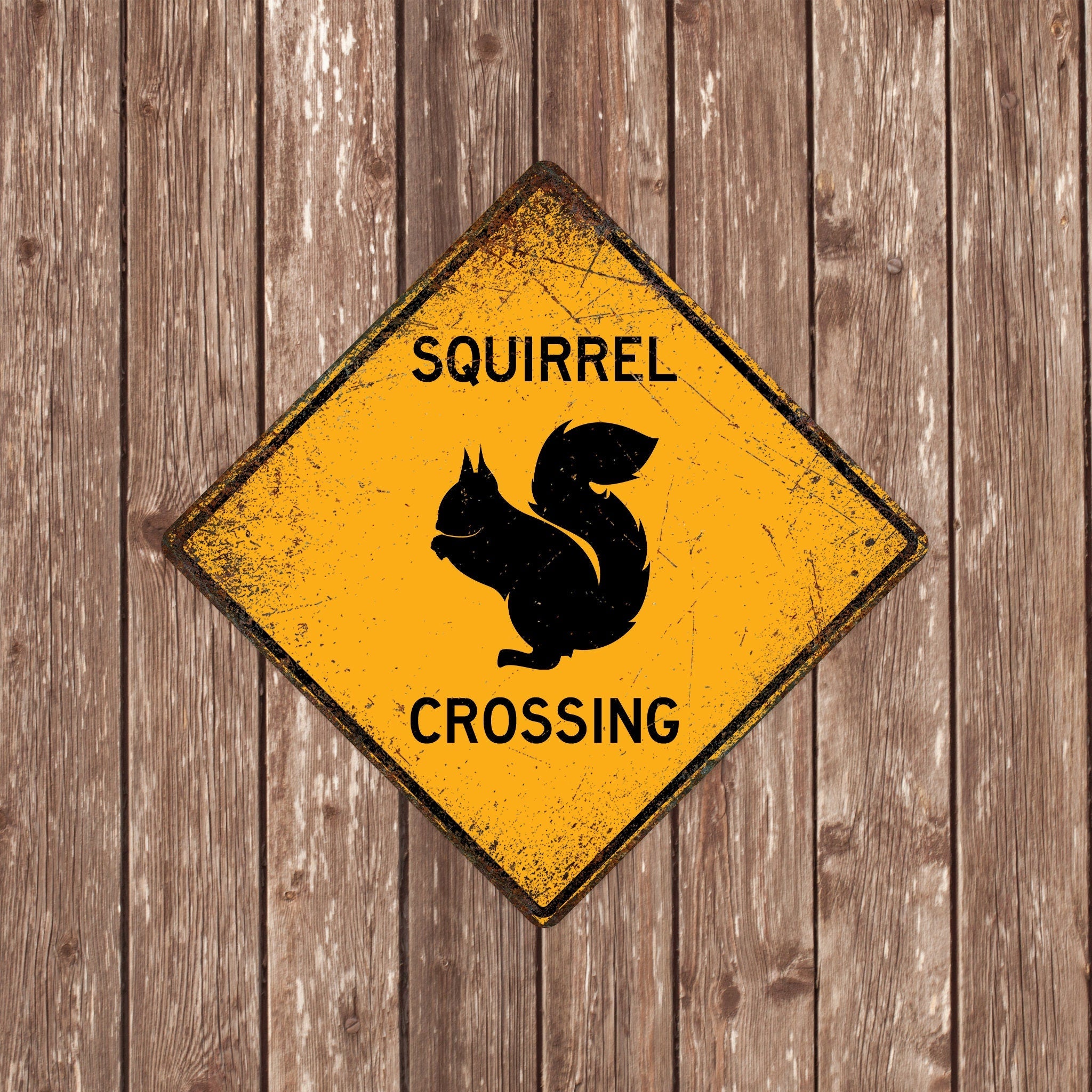 SQUIRREL CROSSING SIGN - Squirrel Crossing Signs, Squirrels, Warning Squirrel Crossing, Squirrel Signs, Squirrel Decor, Squirrel Xing