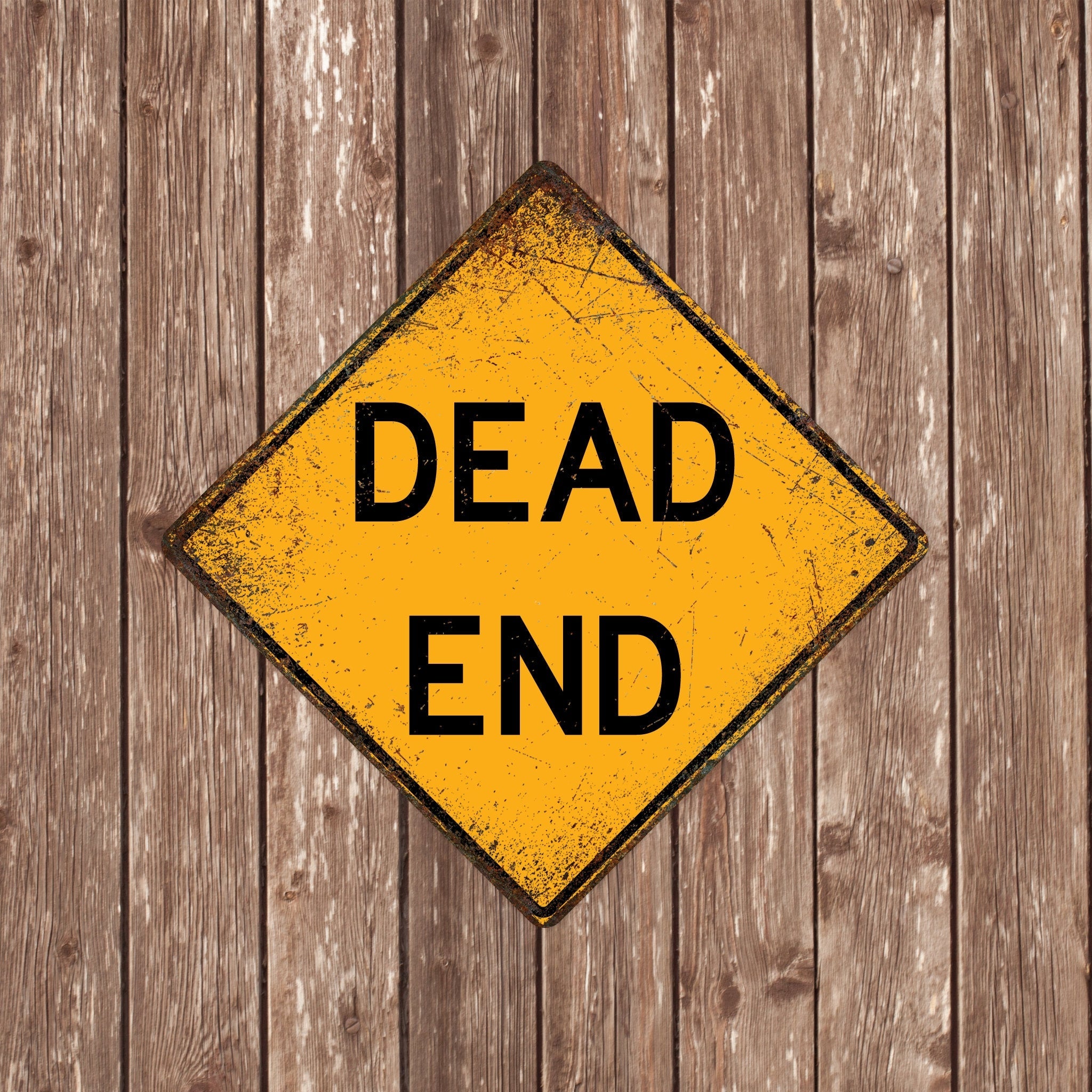 Dead End CROSSING SIGN - Dead End Crossing Signs, Dead Ends, Warning Dead End Crossing, Dead End Signs, Dead End Decor, Dead End Xing