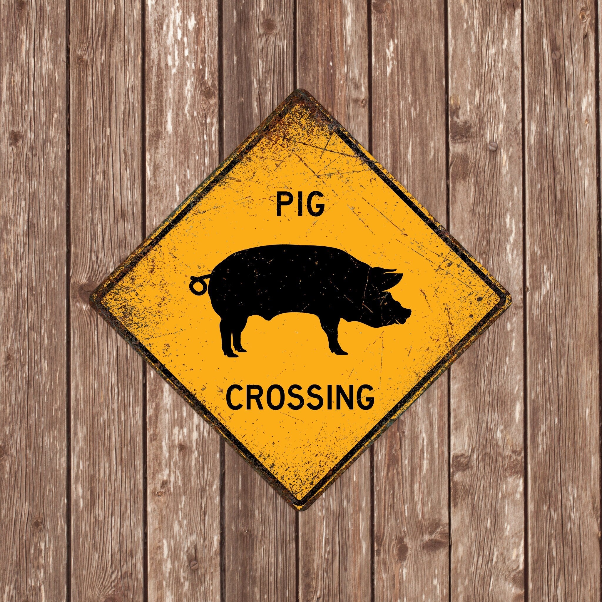 PIG CROSSING SIGN