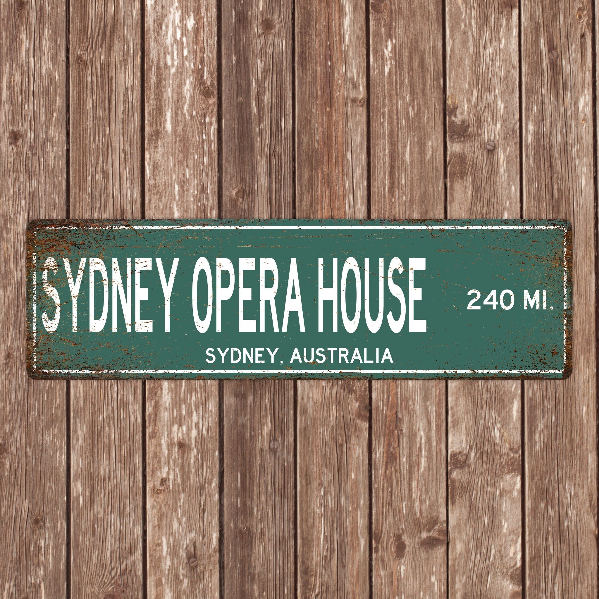 PERSONALIZED SYDNEY OPERA House Sign, Sydney Opera House Distance Sign, Australia Gift, Australia Gifts, Sydney Opera House Souvenir