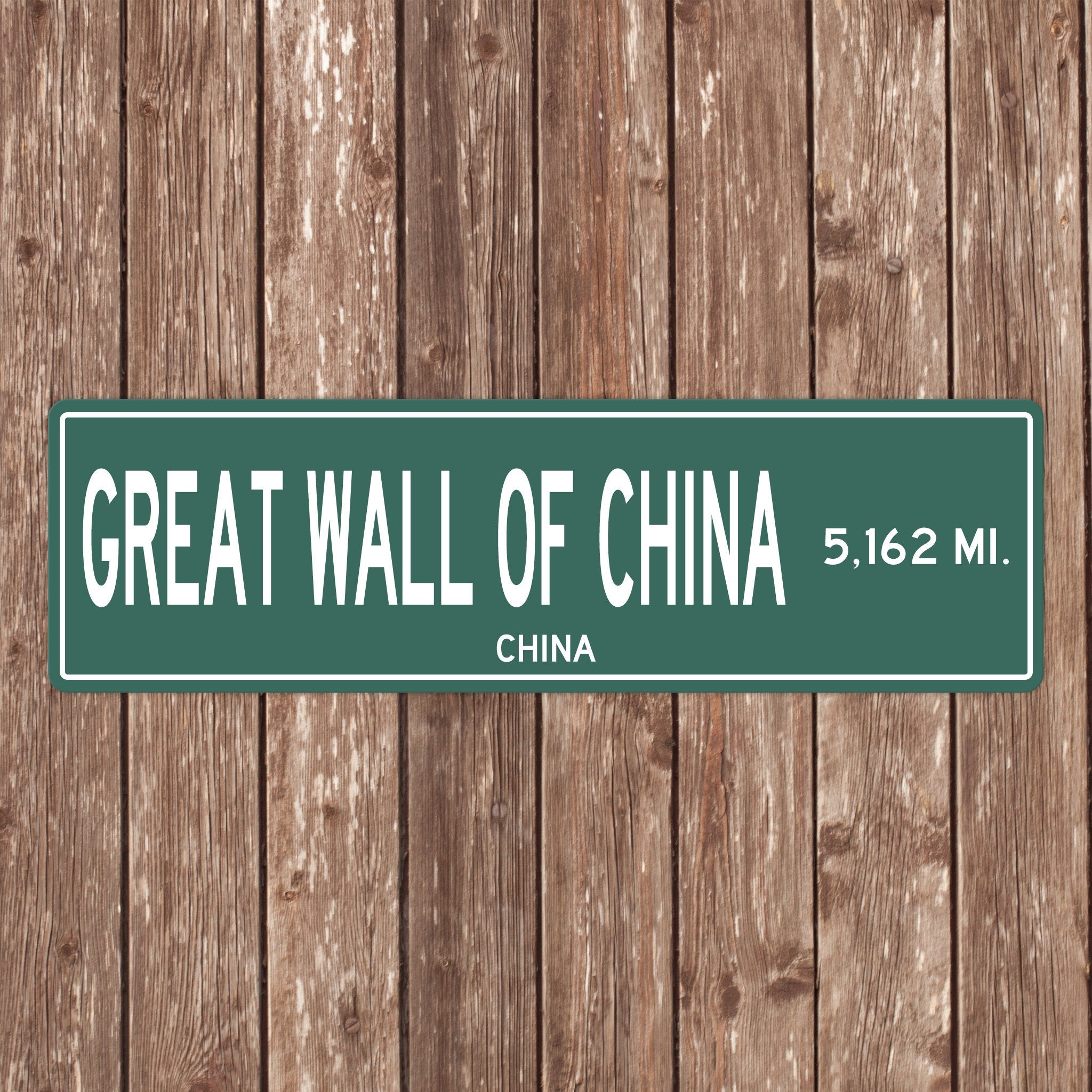 PERSONALIZED GREAT WALL of China Sign, Great Wall Of China Distance Sign, China Gift, China Gifts, Great Wall Of China Souvenir