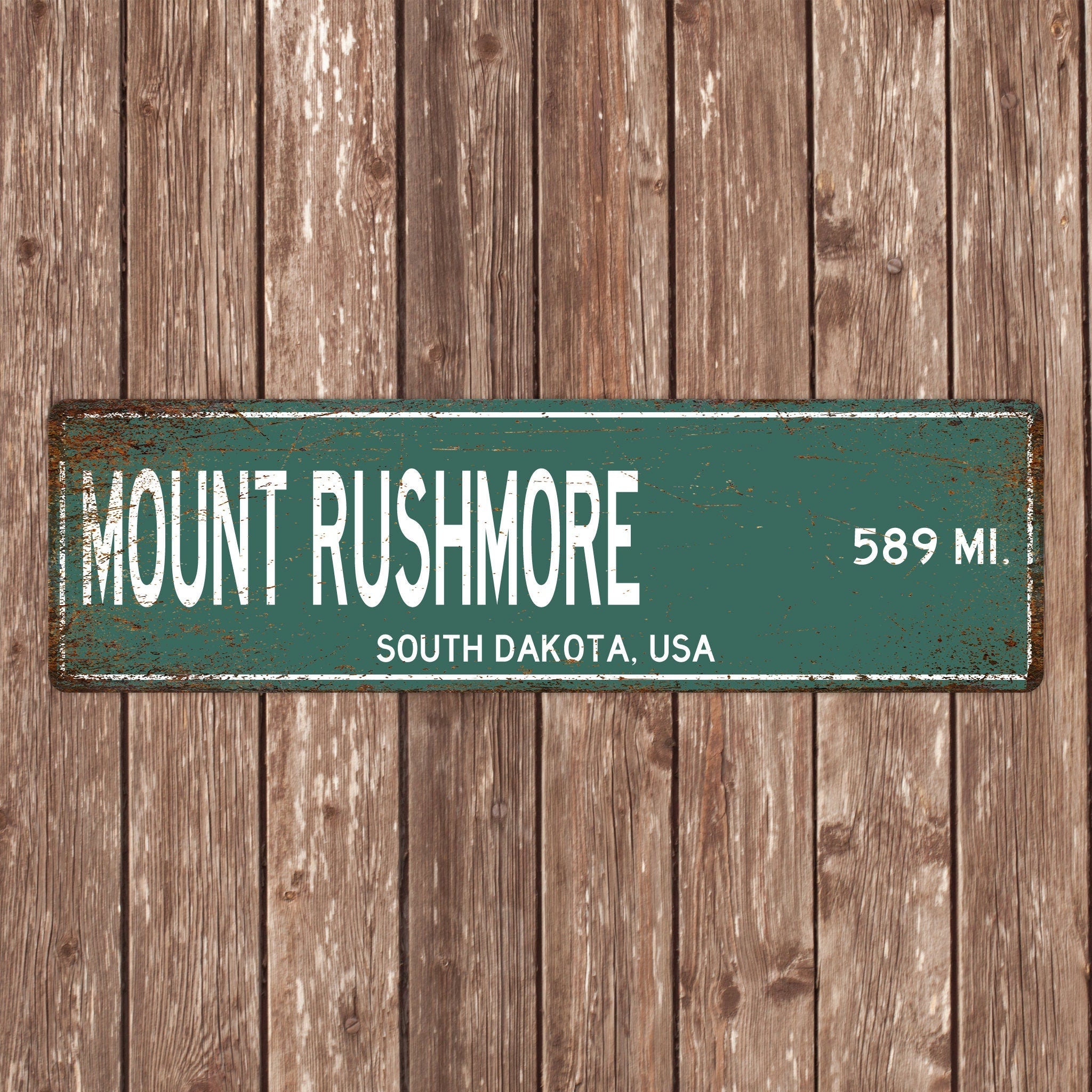 PERSONALIZED MOUNT RUSHMORE Sign, Mount Rushmore Distance Sign, America Gift, South Dakota Gifts, Mount Rushmore Souvenir