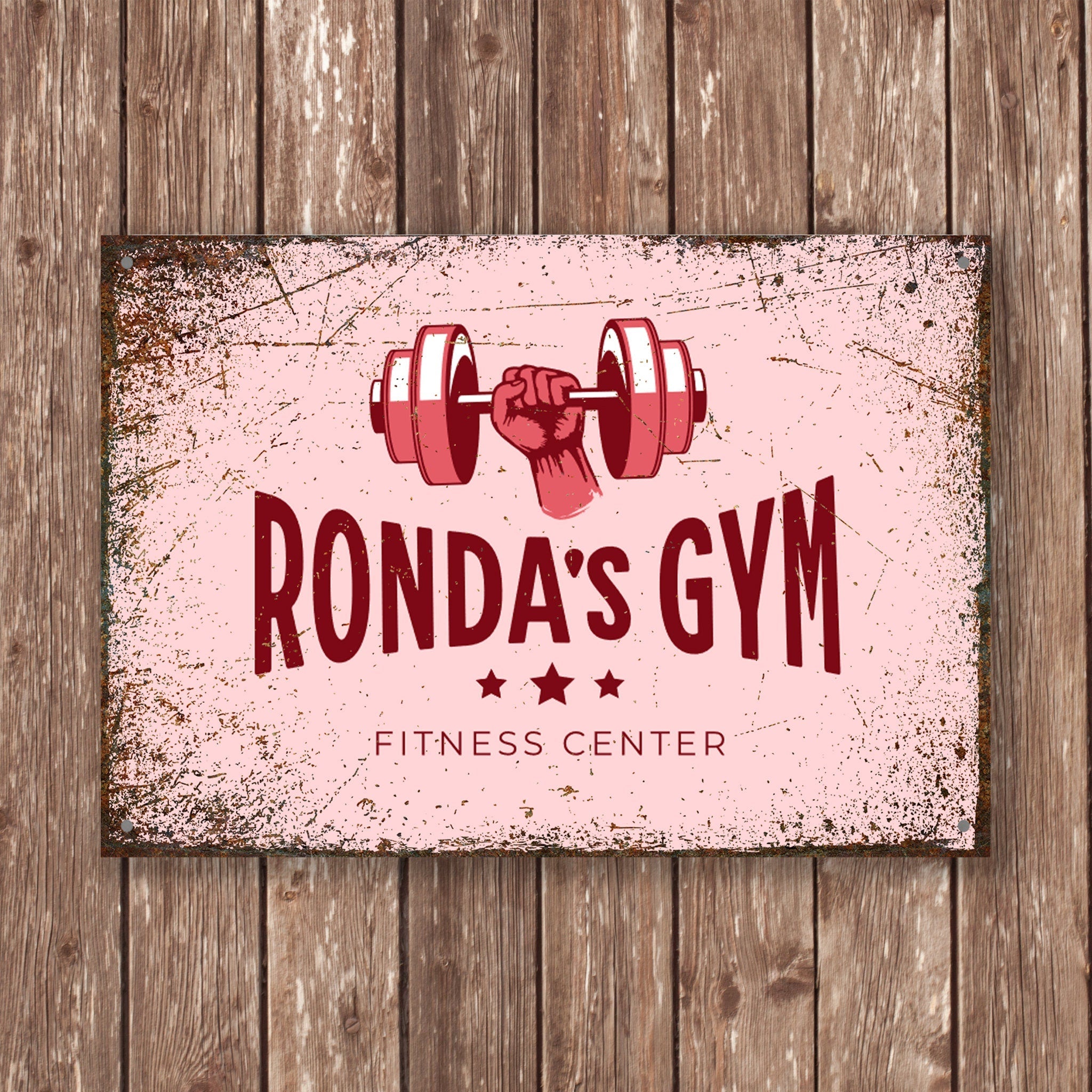 Custom Gym Sign, Gym Room Sign, Wife's Gym, Groom Gift, Personal Trainer, Personalized Gym Gift, Gym Decor, Weight Room Gift, Weight Lift