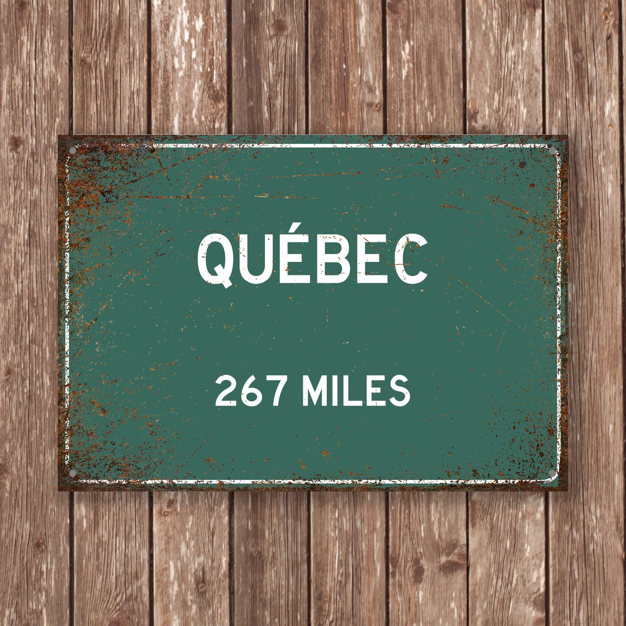 PERSONALIZED QUEBEC Sign, Quebec City Distance Sign, City of Quebec Gift, Quebec Gifts, Quebec Souvenir, Quebec Signs