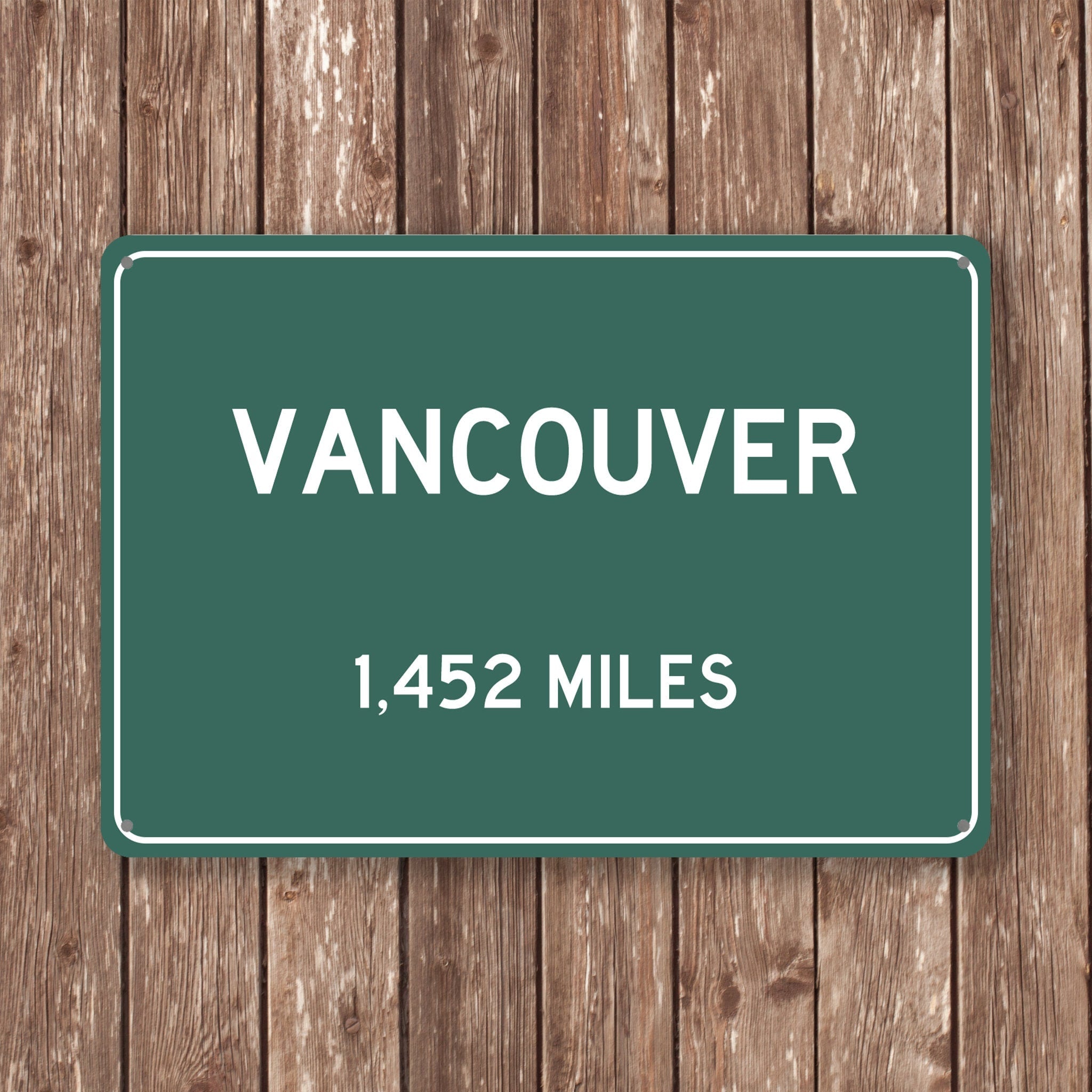 PERSONALIZED VANCOUVER Sign, Vancouver City Distance Sign, City of Vancouver Gift, Vancouver Gifts, Vancouver Souvenir, Vancouver Signs