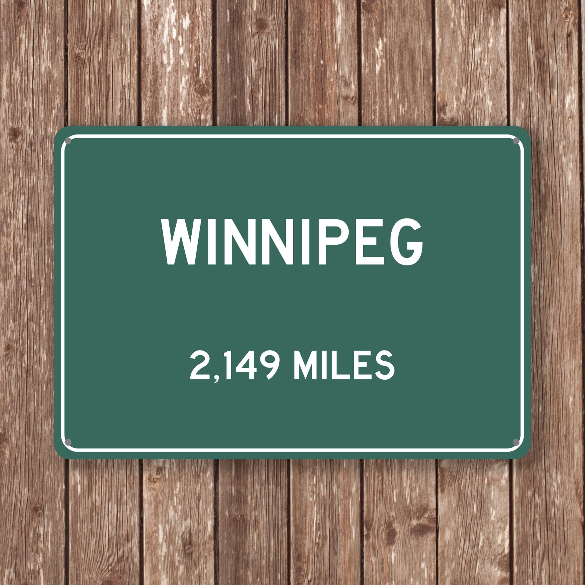 PERSONALIZED WINNIPEG Sign, Winnipeg City Distance Sign, City of Winnipeg Gift, Winnipeg Gifts, Winnipeg Souvenir, Winnipeg Signs