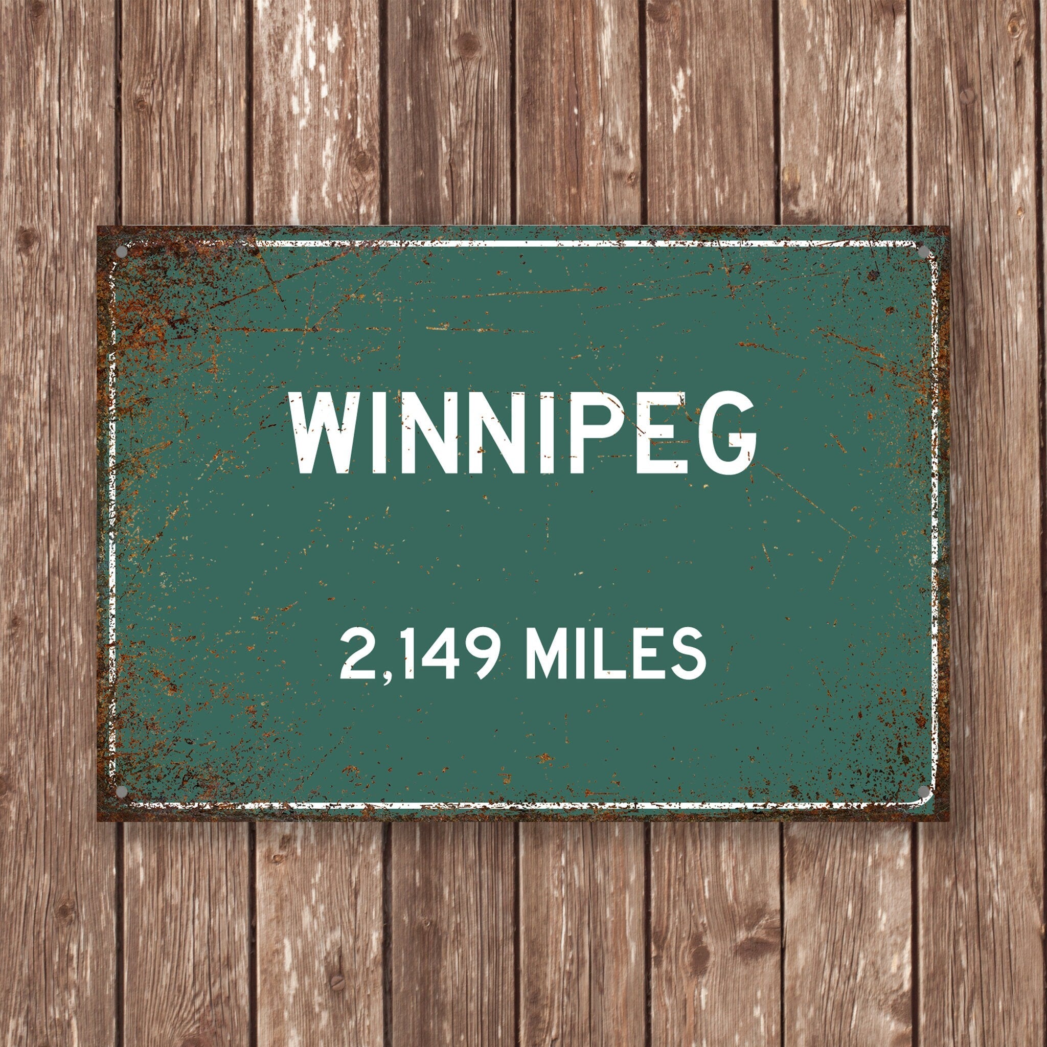 PERSONALIZED WINNIPEG Sign, Winnipeg City Distance Sign, City of Winnipeg Gift, Winnipeg Gifts, Winnipeg Souvenir, Winnipeg Signs