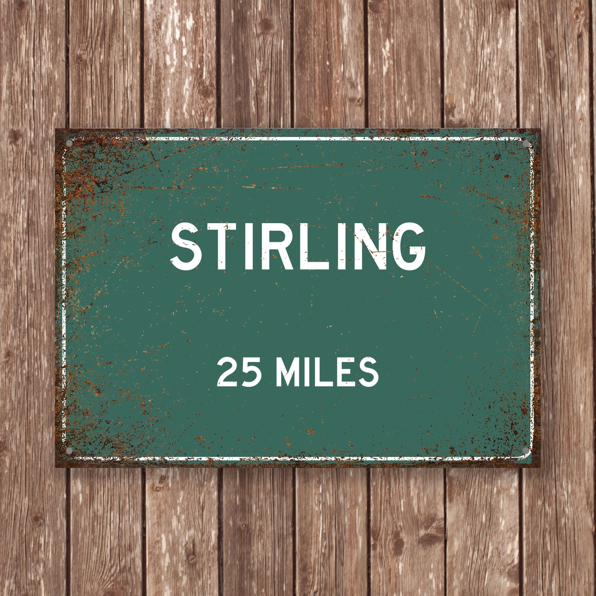 PERSONALIZED STIRLING Sign, Stirling City Distance Sign, City of Stirling Gift, Stirling Gifts, Stirling Souvenir, Stirling Sign