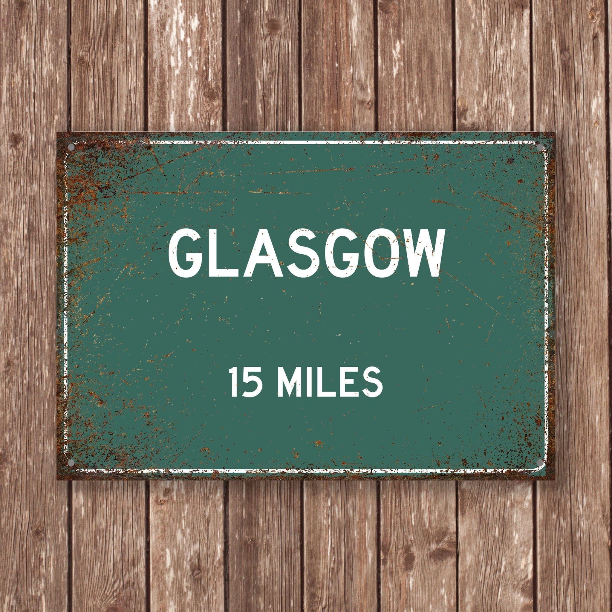 PERSONALIZED GLASGOW Sign, Glasgow City Distance Sign, City of Glasgow Gift, Glasgow Gifts, Glasgow Souvenir, Glasgow Sign