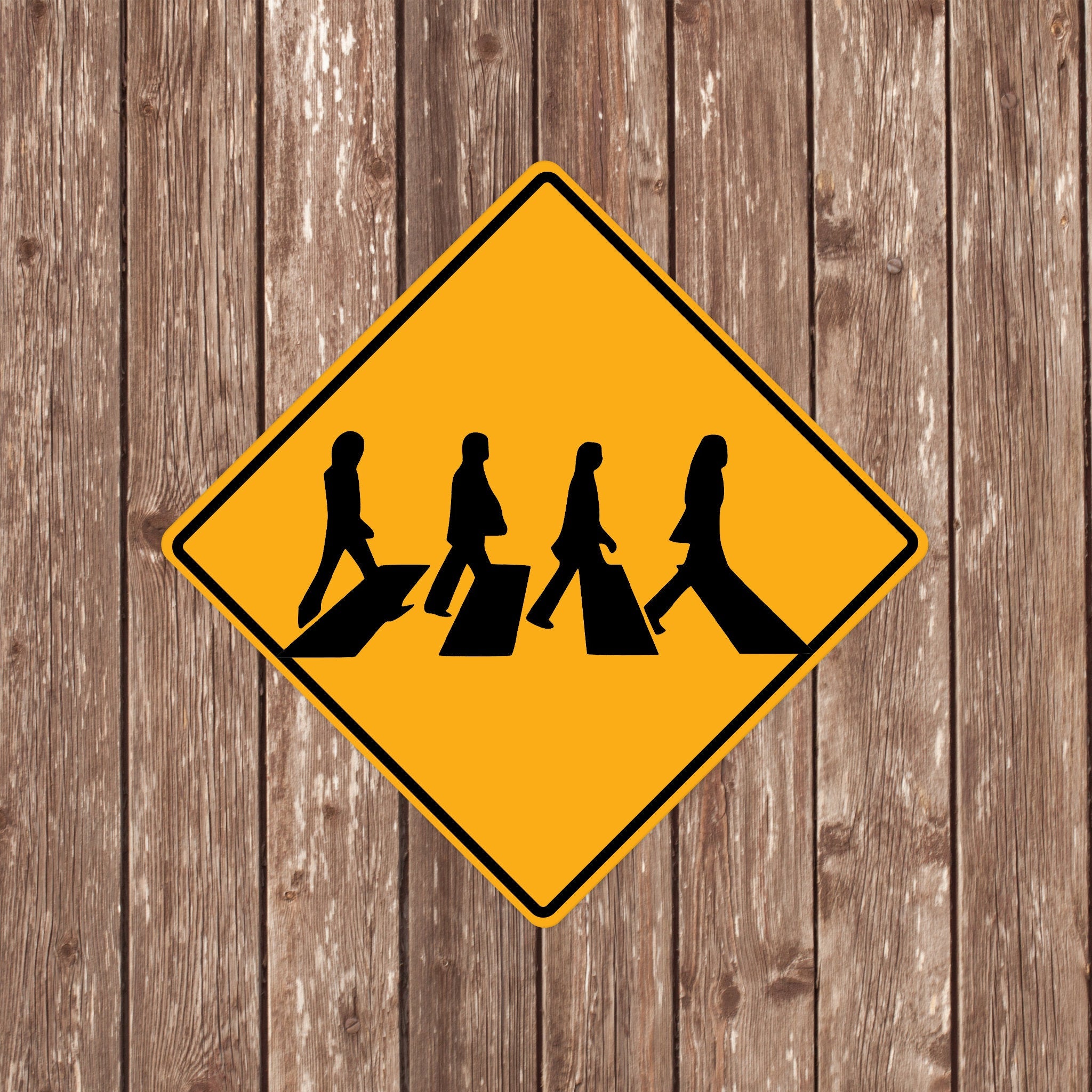 BEATLES CROSSING SIGN - Beatles Crossing Signs, The Beatles, Warning Beatles Crossing, The Beatles Signs, Beatles Decor, Beatles Xing