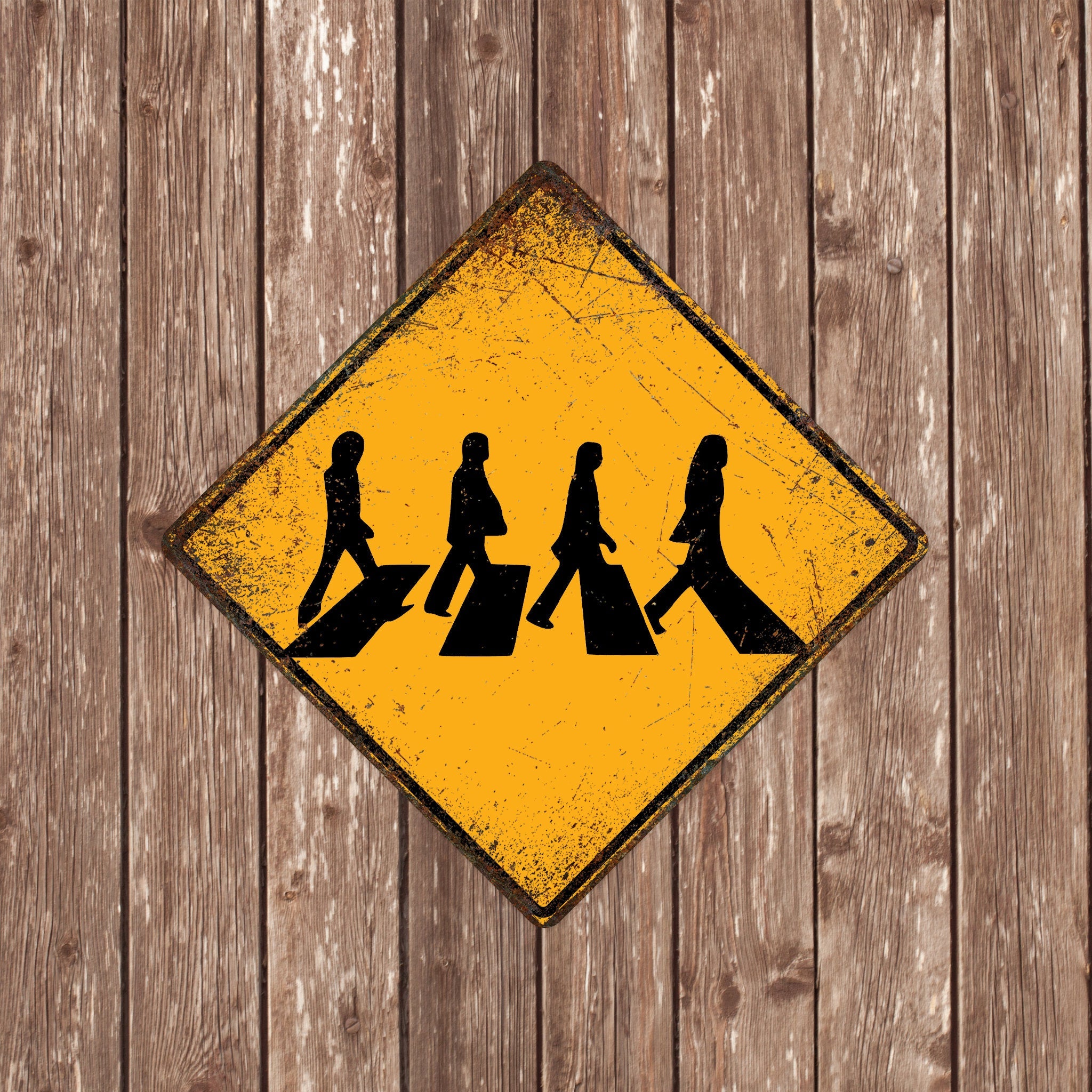 BEATLES CROSSING SIGN - Beatles Crossing Signs, The Beatles, Warning Beatles Crossing, The Beatles Signs, Beatles Decor, Beatles Xing