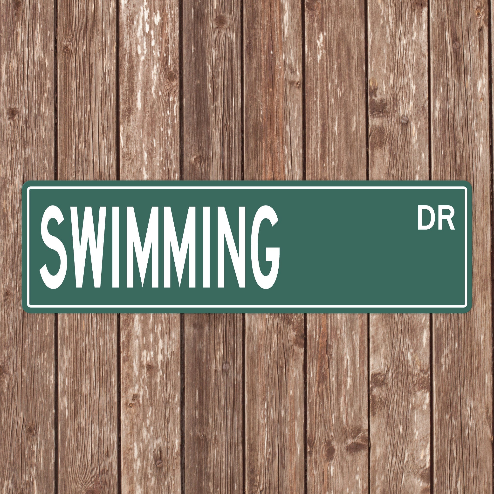 Custom Swimming Street Sign - Perfect Gift for Swimming Fans & Swimmers - Swimming Signs, Swimming Gifts