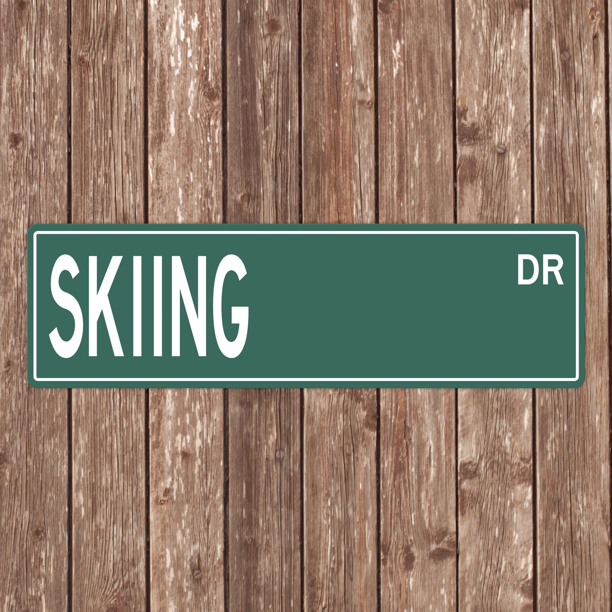 Custom Skiing Street Sign - Perfect Gift for Skiing Fans & Skiiers - Skiing Signs, Skiing Gifts