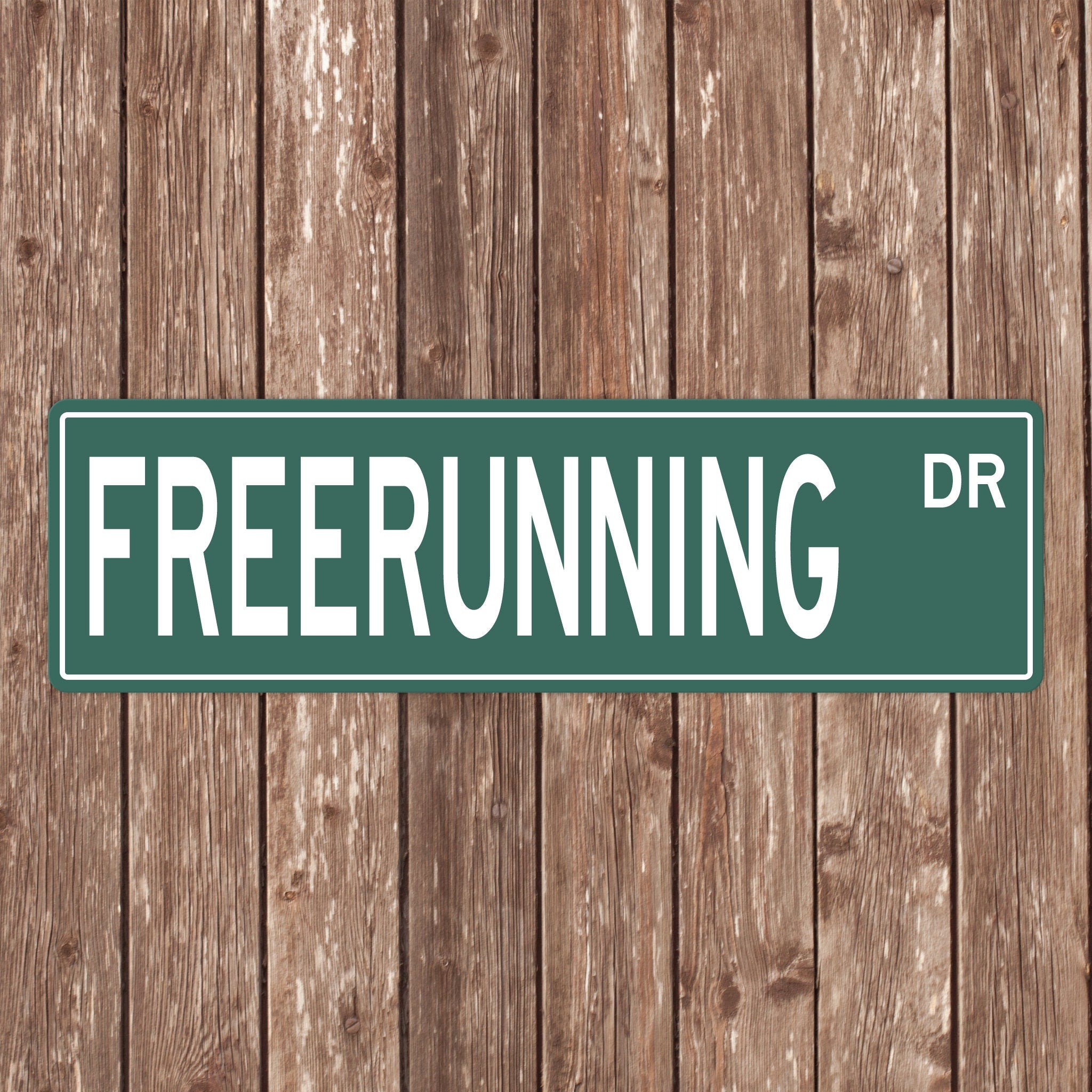 Custom Freerunning Street Sign - Perfect Gift for Freerunning Fans & Freerunners - Freerunning Signs, Freerunners Gifts