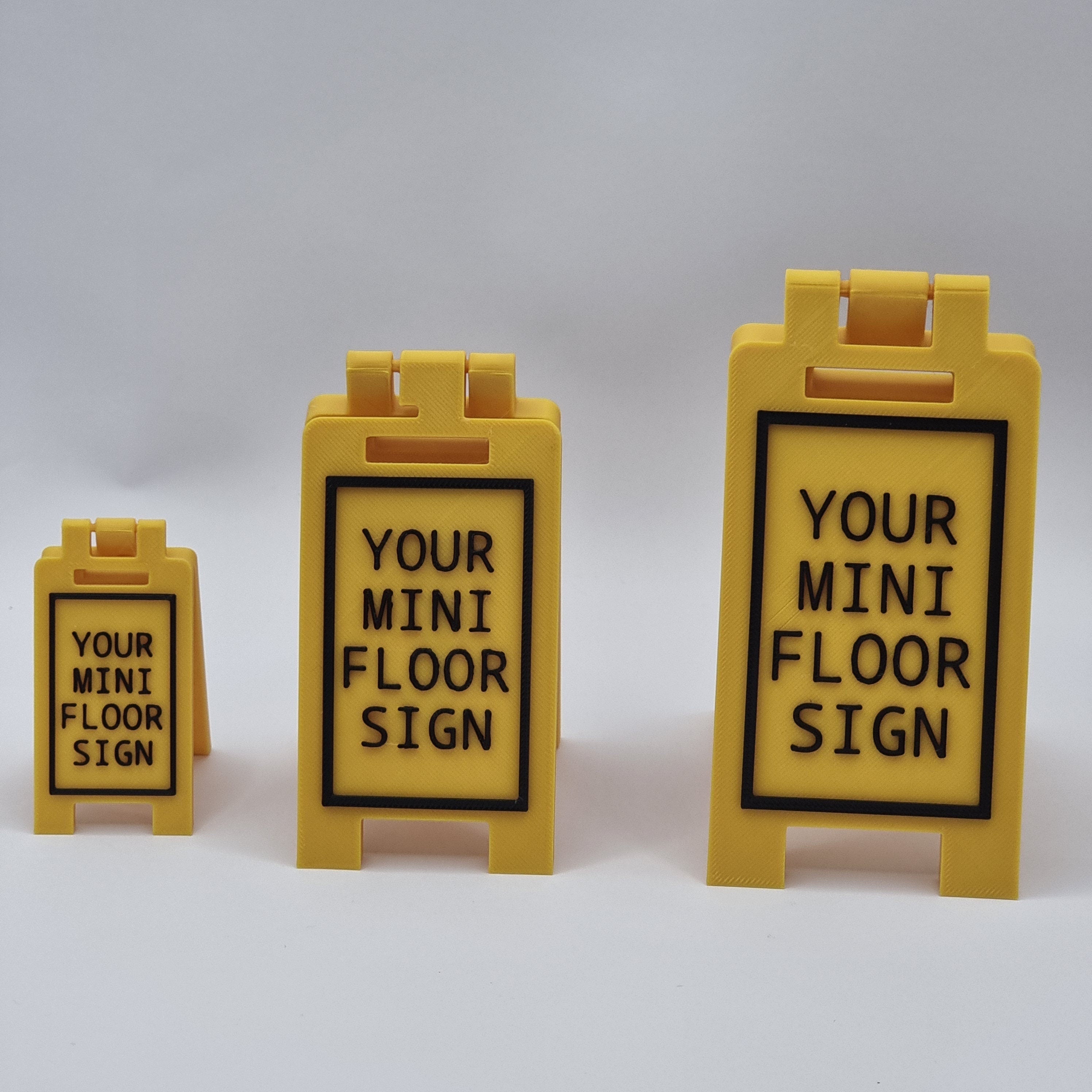 Be Right Back Mini Floor Sign - Customizable Colors & Text - 3 Different Sizes Available